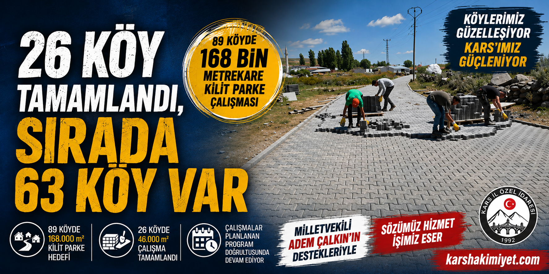 26 Köy Tamamlandı, Sırada 63 Köy Var