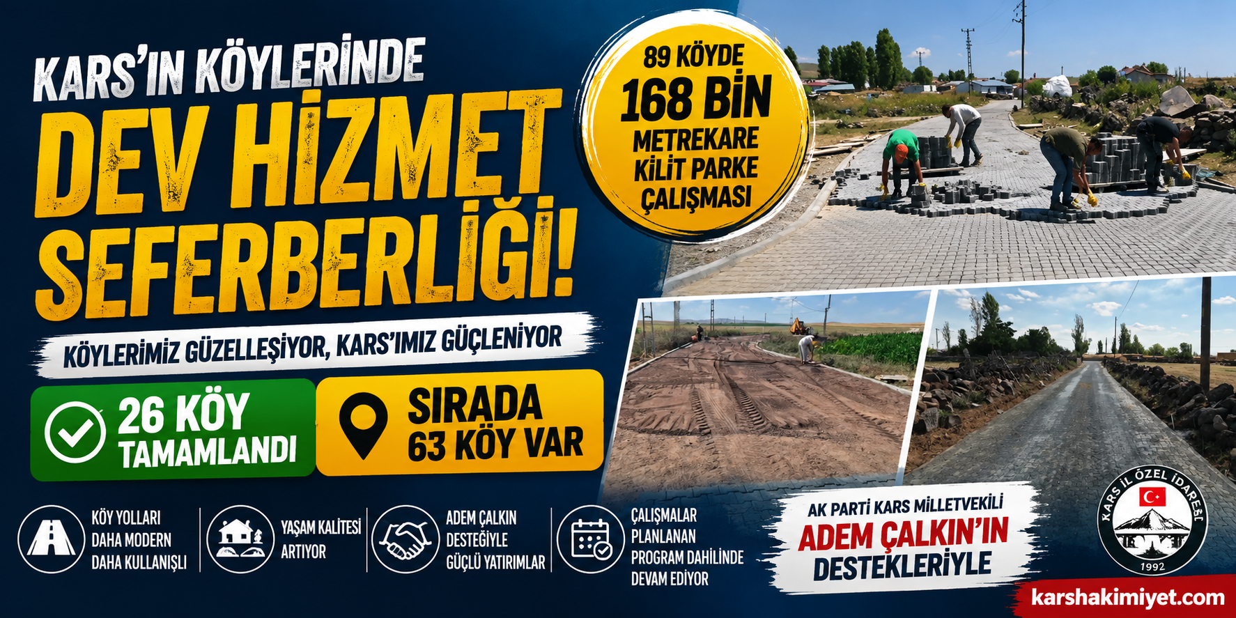 26 Köy Tamamlandı, Sırada 63 Köy Var