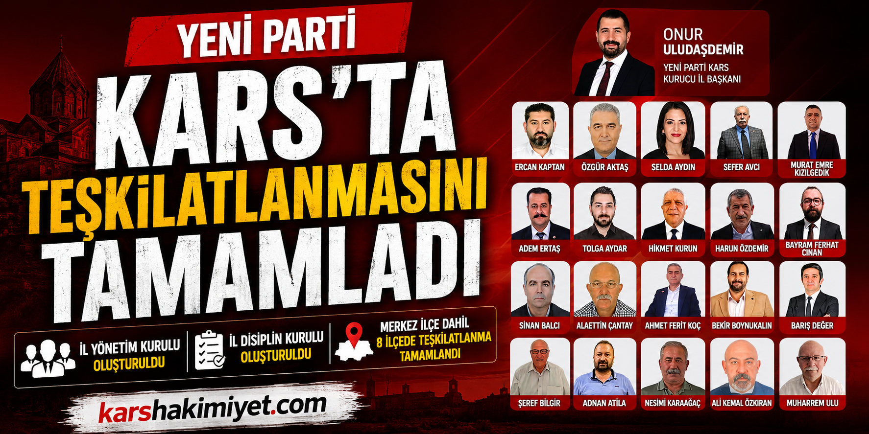 Yeni Parti Kars’ta Teşkilatlanmasını Tamamladı