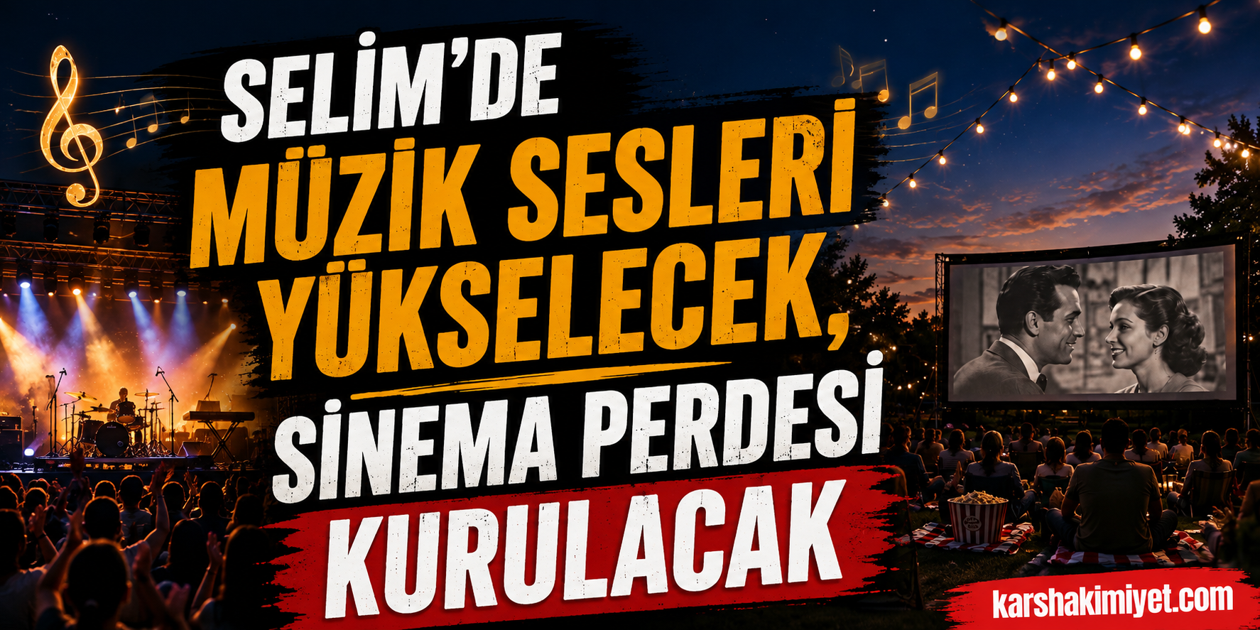 Selim’de Müzik Sesleri Yükselecek, Sinema Perdesi Kurulacak