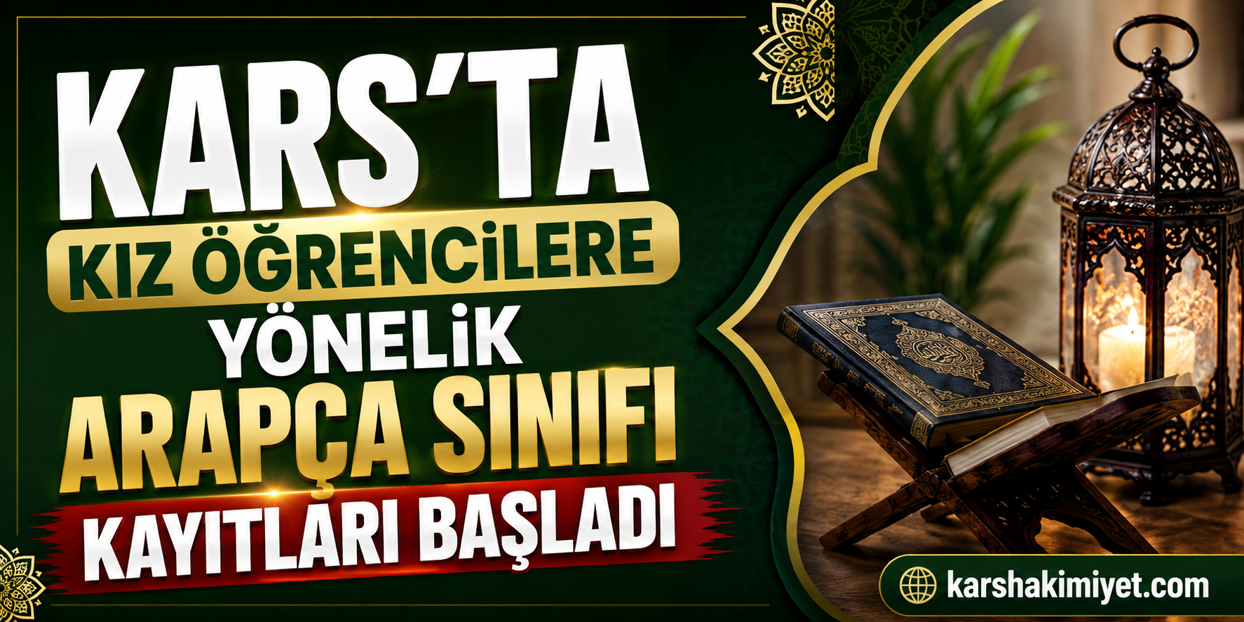 Kars’ta Kız Öğrencilere Yönelik Arapça Sınıfı Kayıtları Başladı