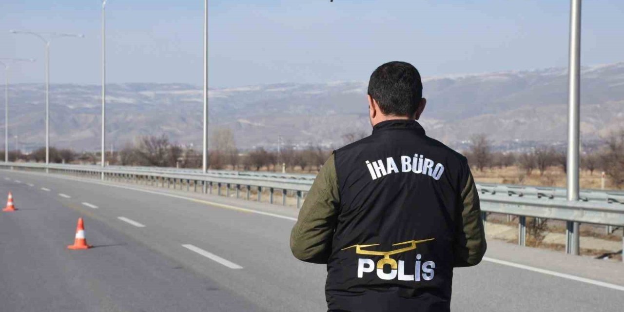 Erzincan’da drone destekli trafik denetimi