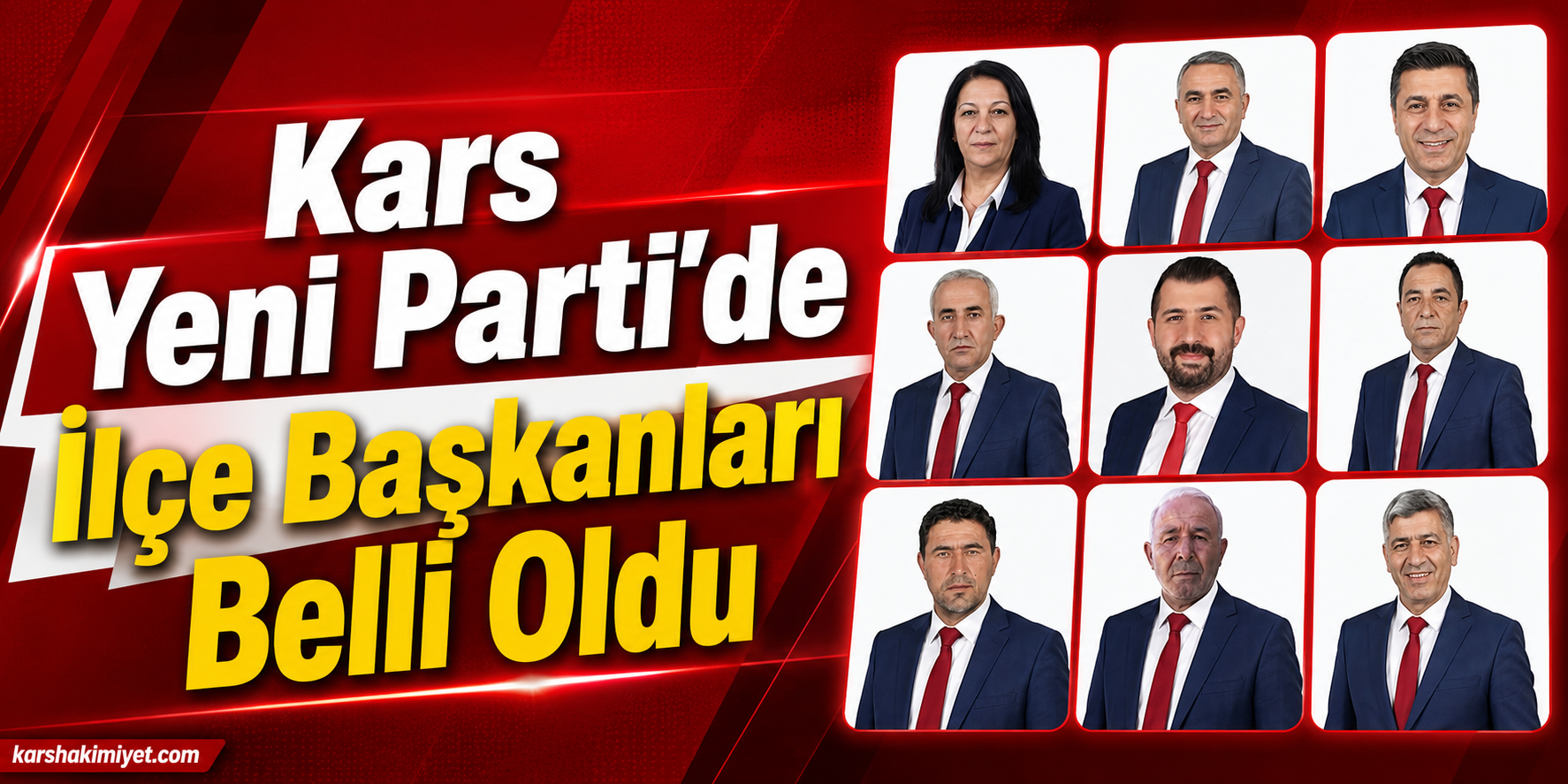 Kars Yeni Parti’de İlçe Başkanları Belli Oldu