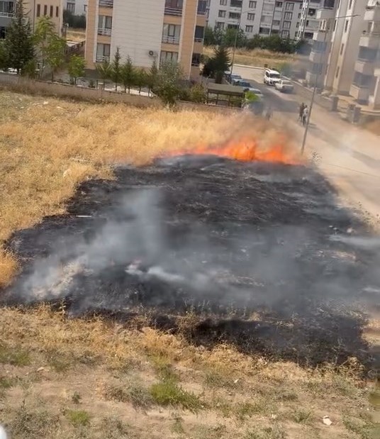 Elazığ’da otluk alanda çıkan yangın söndürüldü