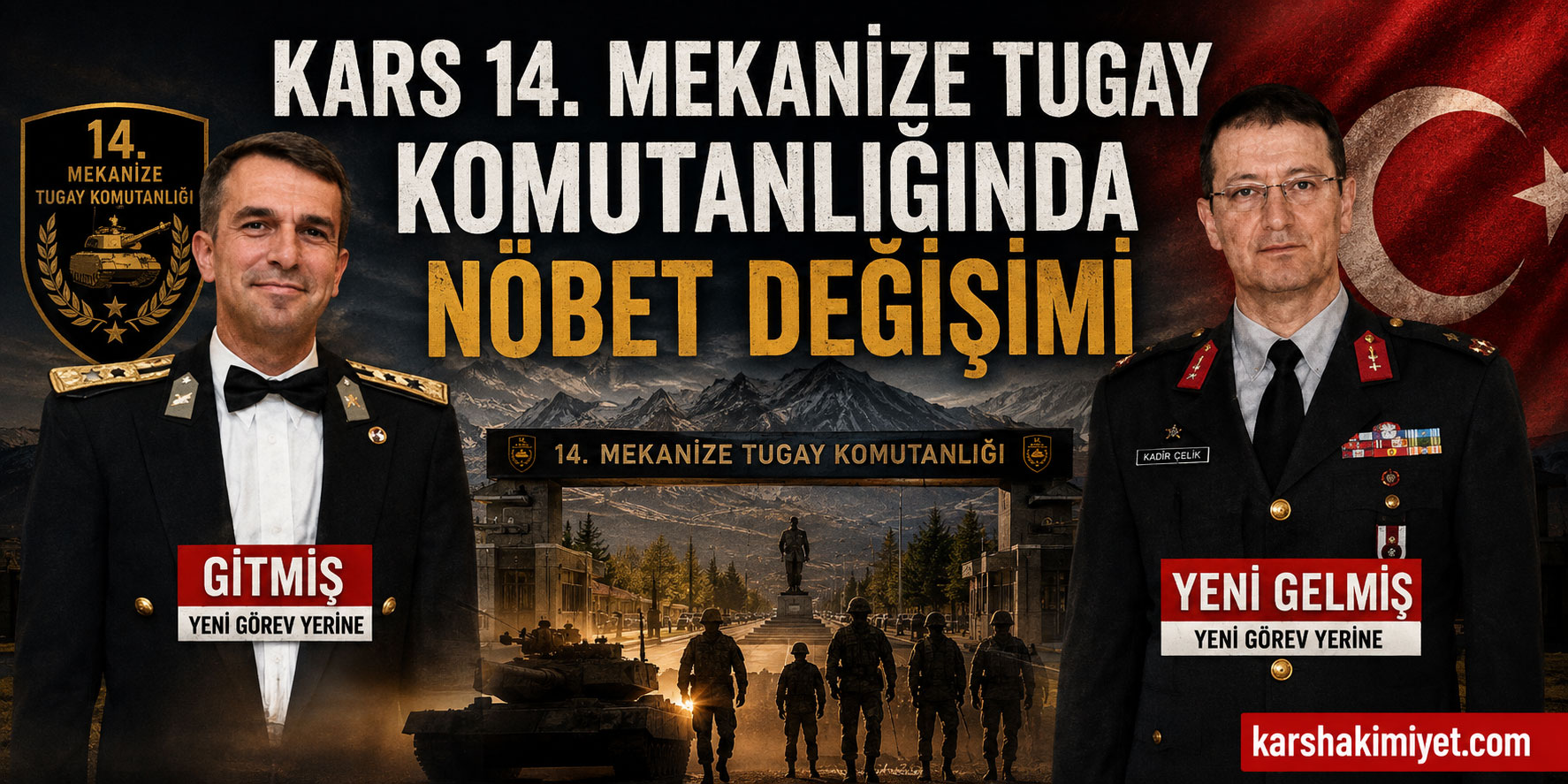 Kars 14. Mekanize Tugay Komutanlığında Nöbet Değişimi