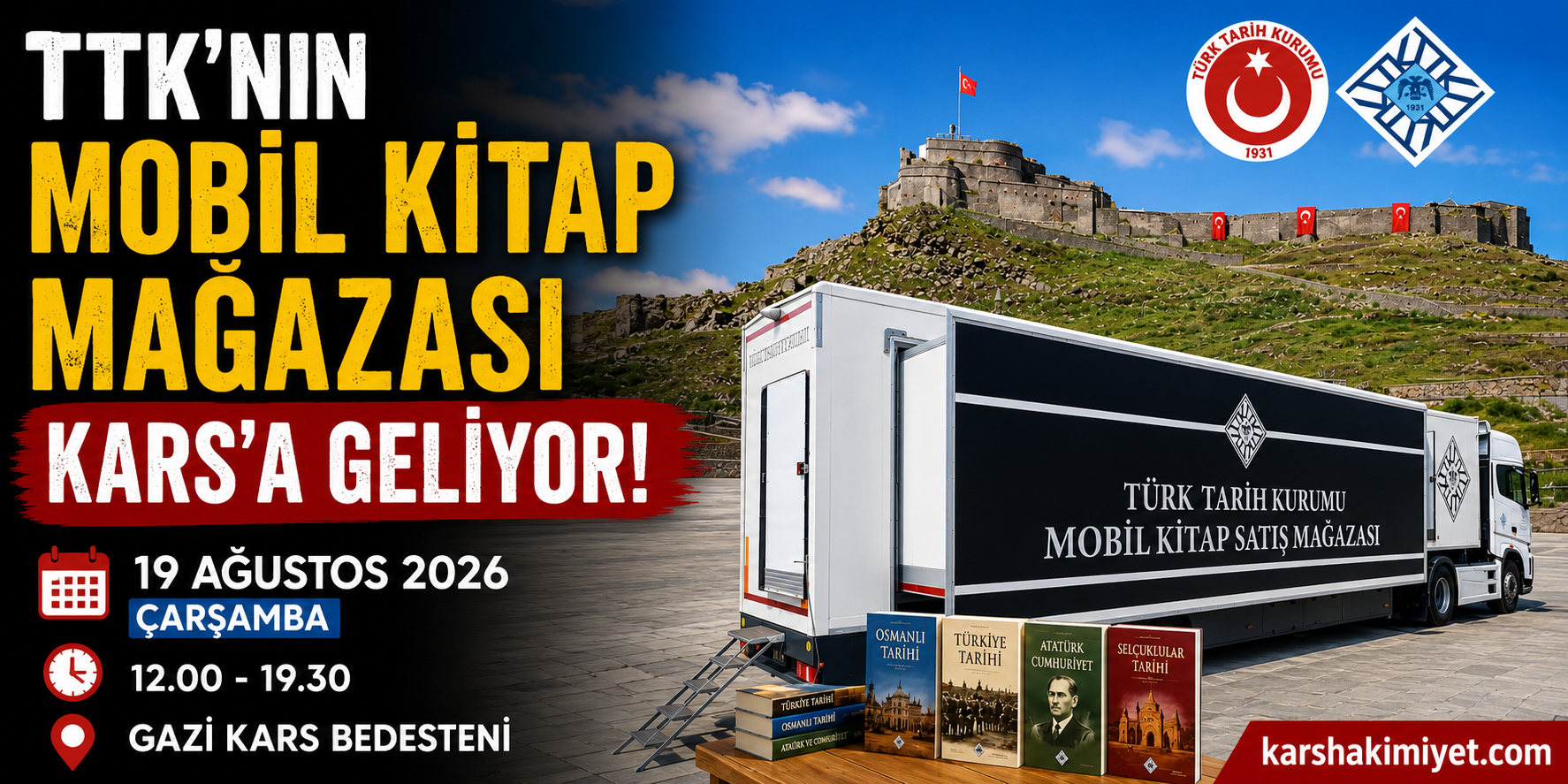 TTK’nın Mobil Kitap Mağazası Kars’a Geliyor