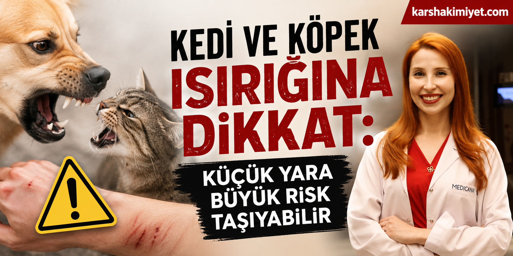 Kedi ve Köpek Isırığına Dikkat: Küçük Yara Büyük Risk Taşıyabilir
