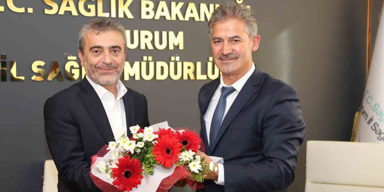 Erzurum Sağlık Müdürlüğü’nde bayrak değişimi: Bedir görevi Meral’e devretti