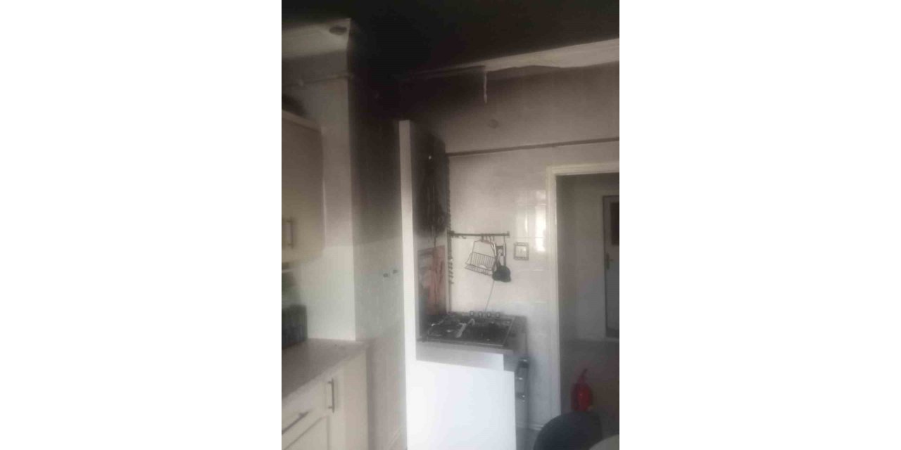 Mutfakta çıkan yangın korkuttu