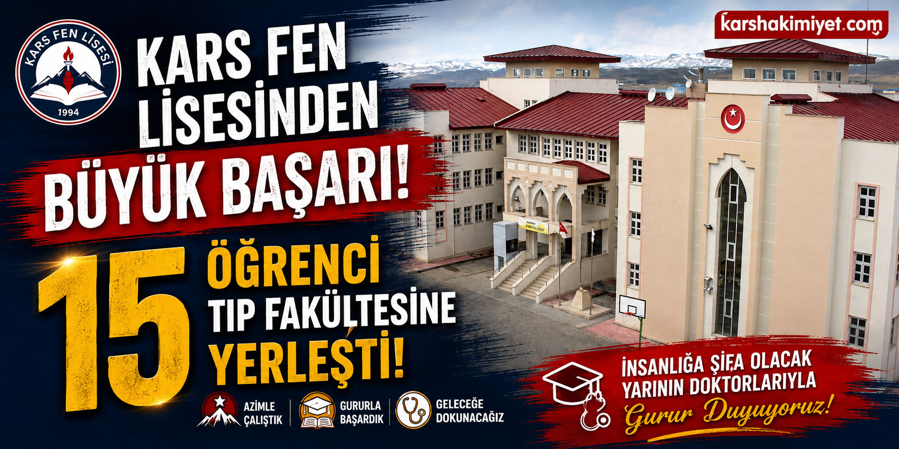 Kars Fen Lisesinden Büyük Başarı: 15 Öğrenci Tıp Fakültesine Yerleşti