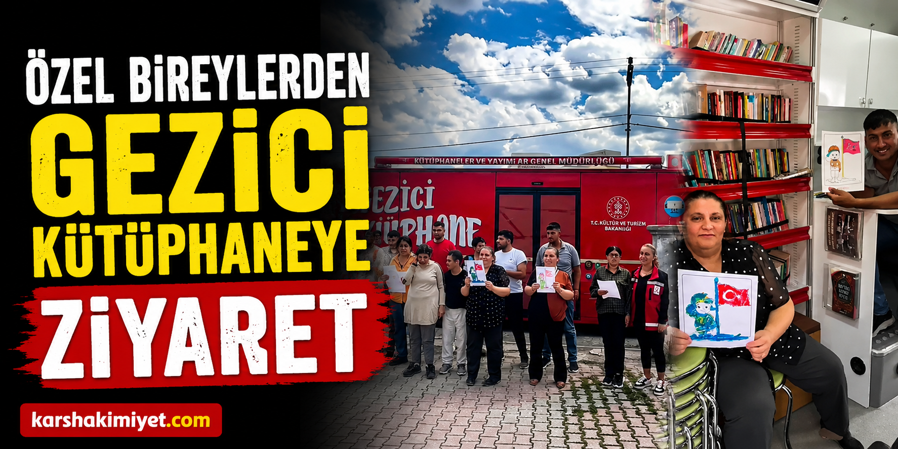 Özel Bireylerden Gezici Kütüphaneye Ziyaret