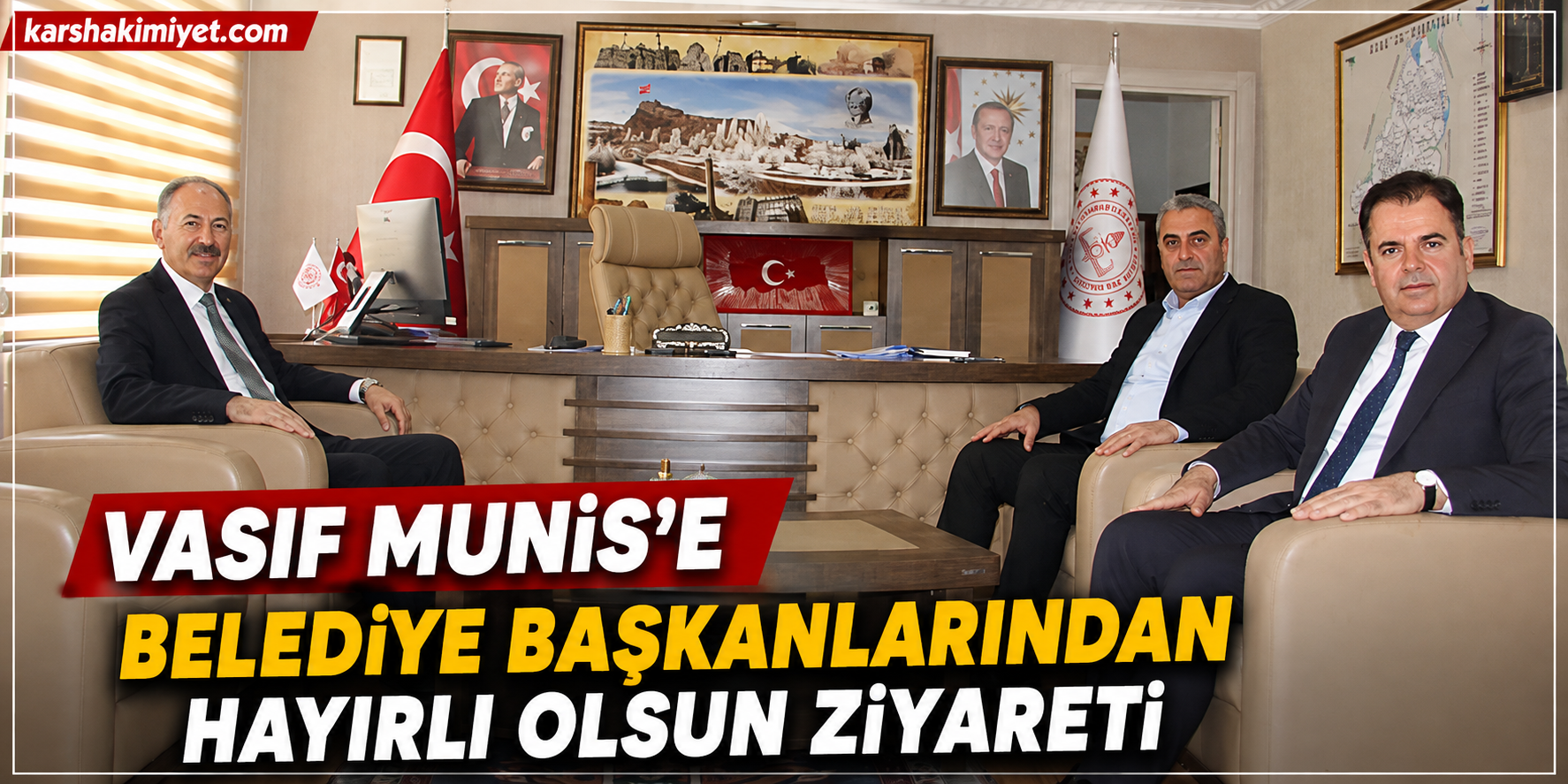 Vasıf Munis’e Belediye Başkanlarından Hayırlı Olsun Ziyareti