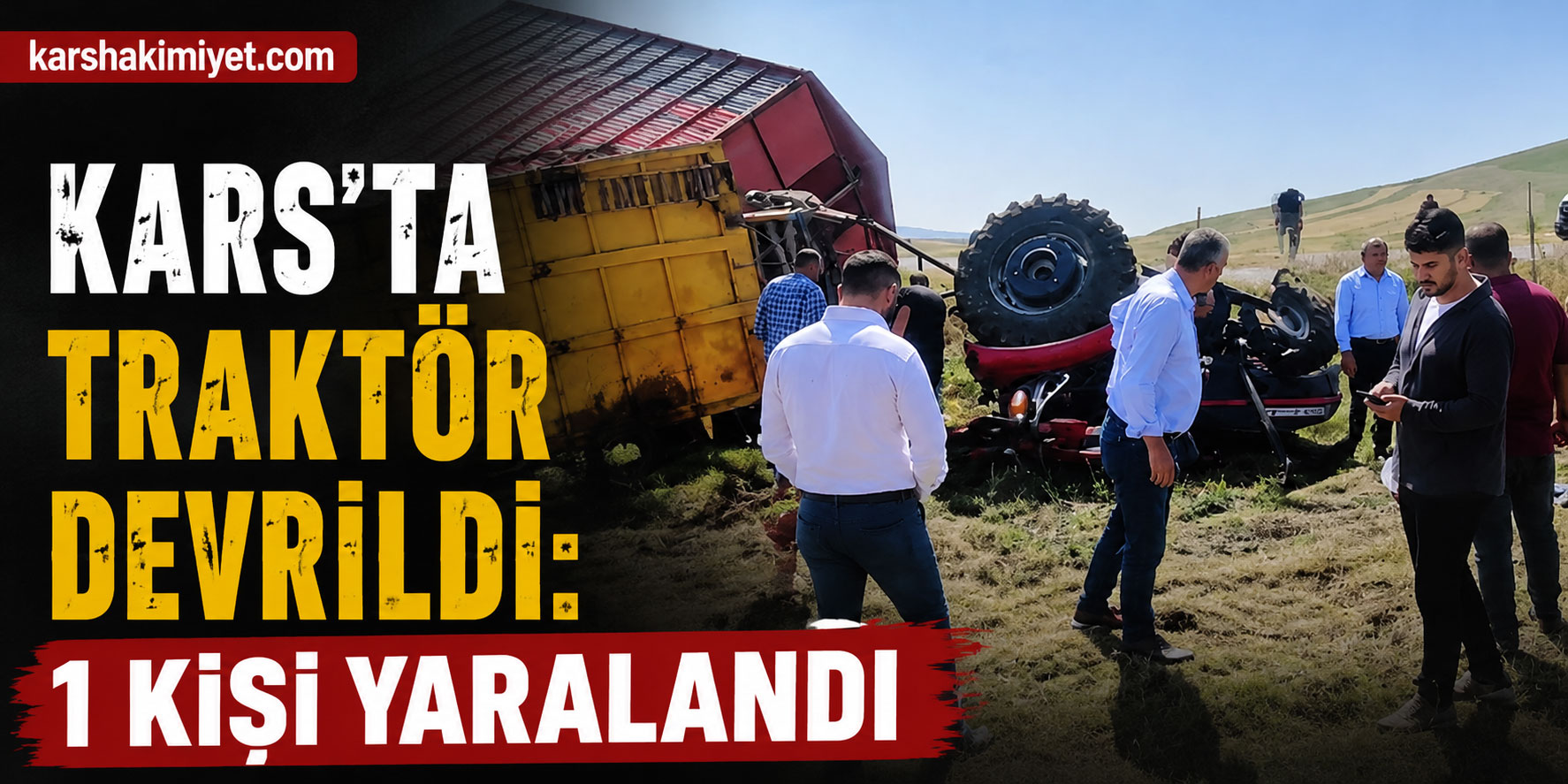 Traktör Devrildi: 1 Kişi Yaralandı
