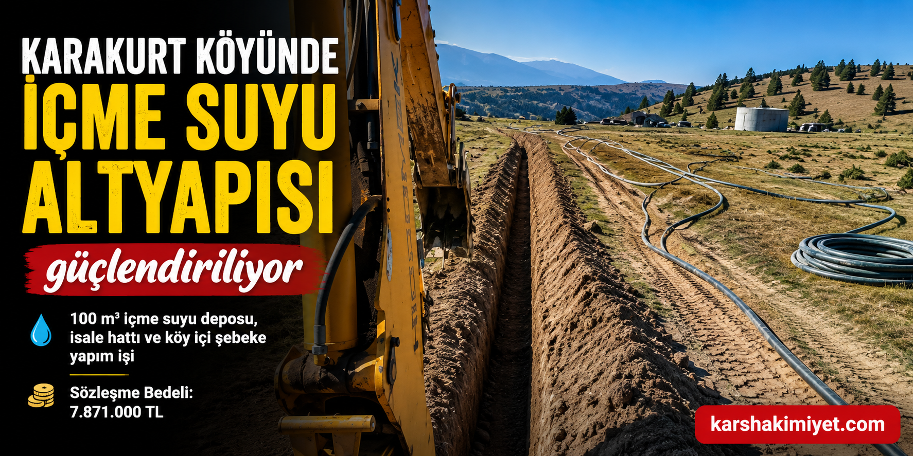 Karakurt Köyünde İçme Suyu Altyapısı Güçlendiriliyor