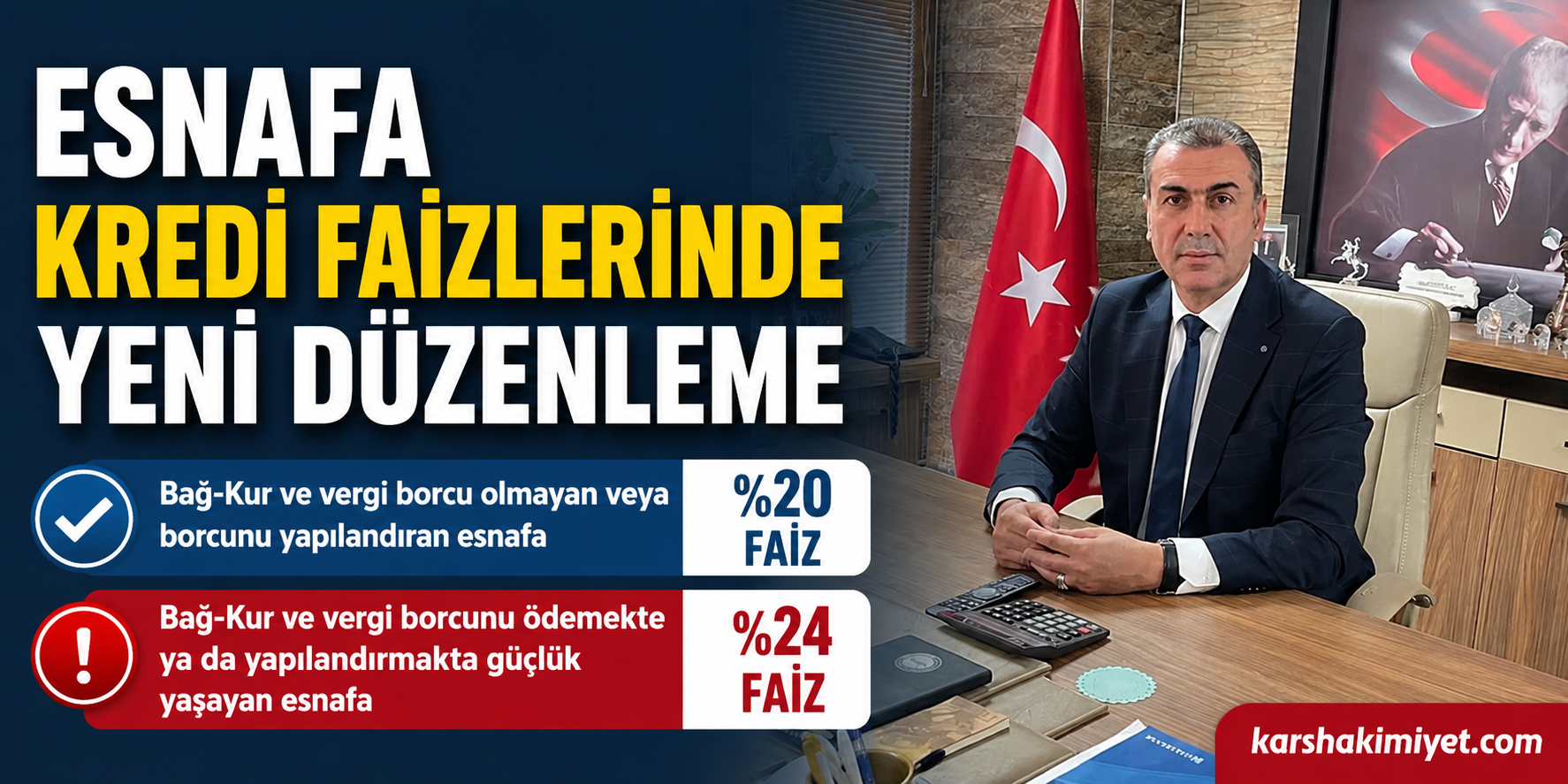Esnafa Kredi Faizlerinde Yeni Düzenleme