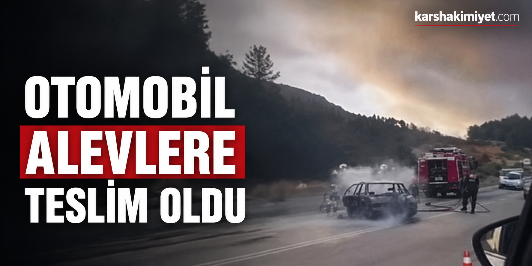 Otomobil alevlere teslim oldu