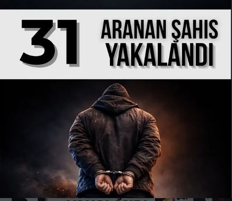 Ardahan’da aranan 31 kişi yakalandı