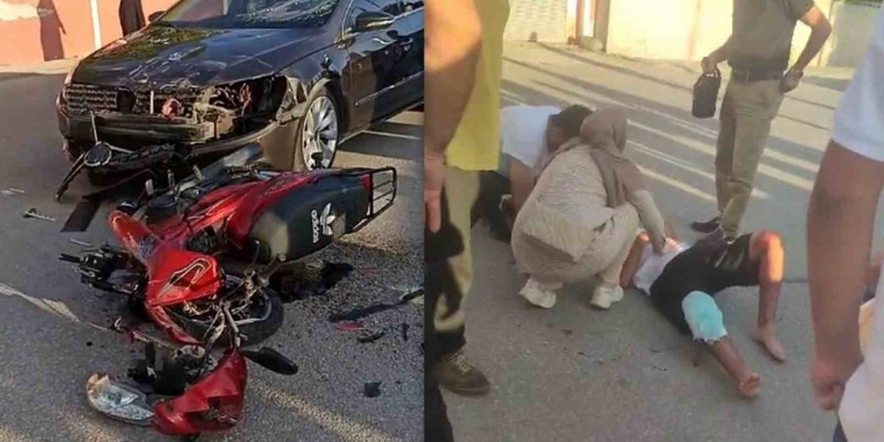 Erzincan’da otomobil ile motosiklet çarpıştı: 2 genç yaralandı