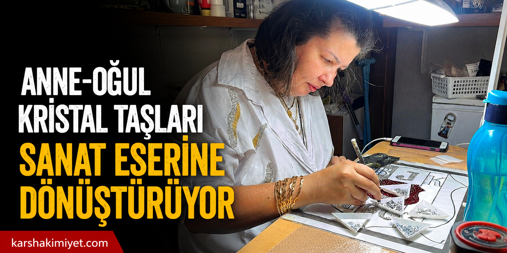 Anne-Oğul Kristal Taşları Sanat Eserine Dönüştürüyor