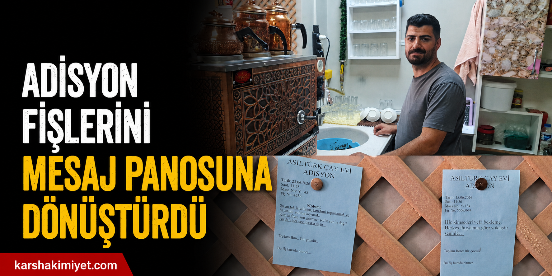 Adisyon Fişlerini Mesaj Panosuna Dönüştürdü