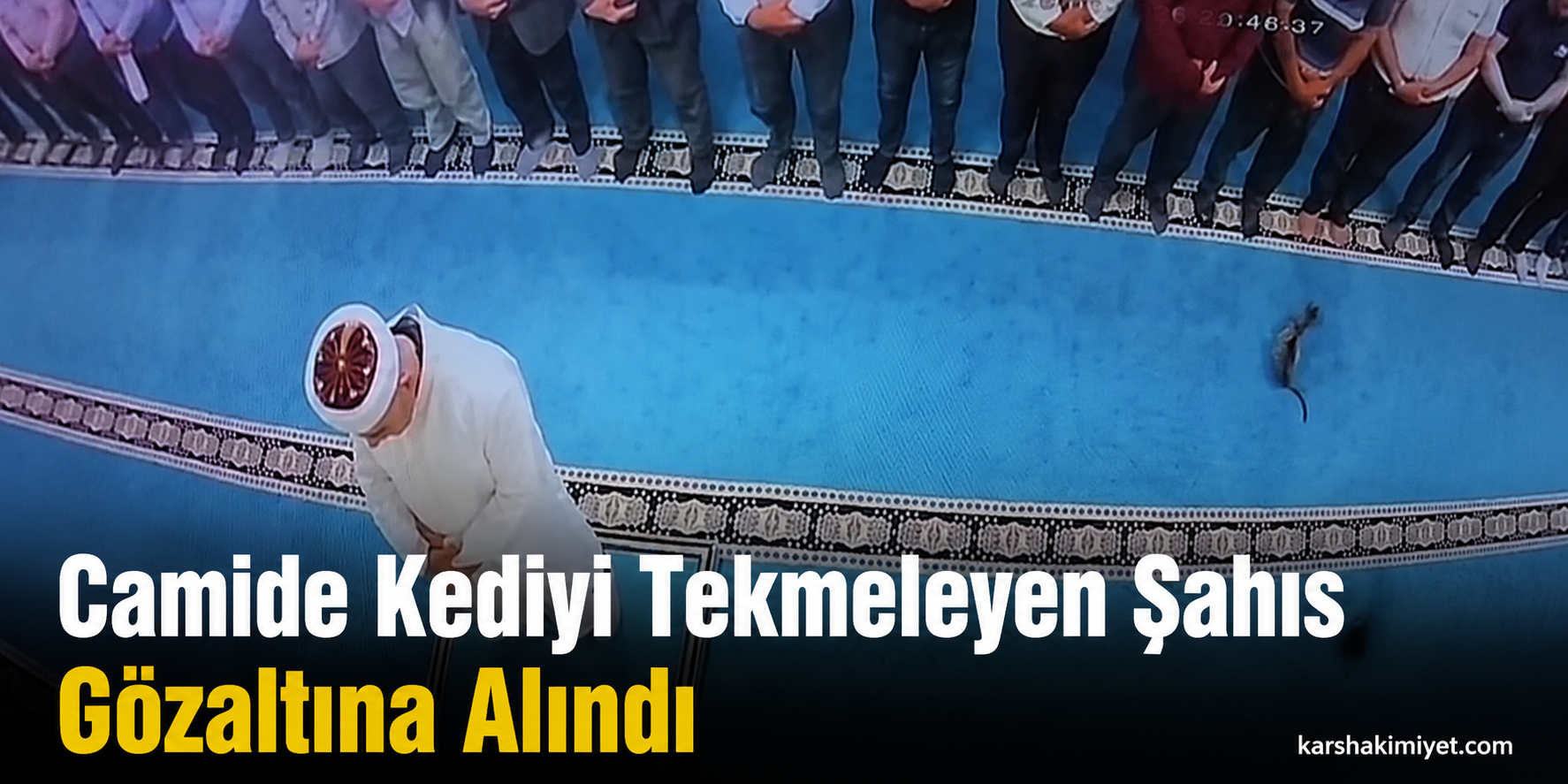 Camide Kediyi Tekmeleyen Şahıs Gözaltına Alındı