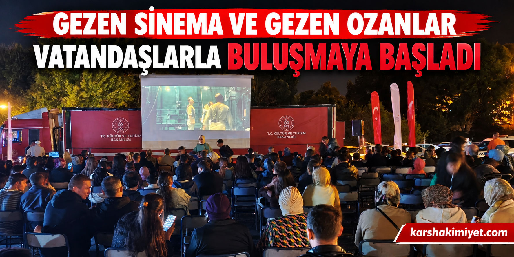 Gezen Sinema ve Gezen Ozanlar Vatandaşlarla Buluşmaya Başladı