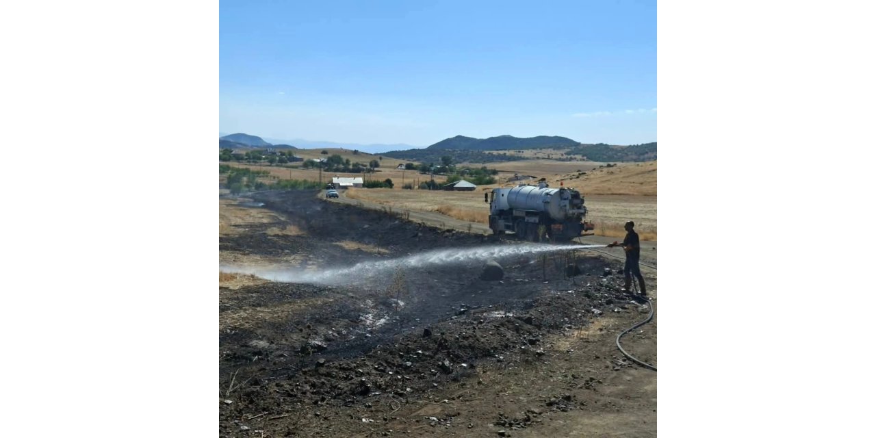 Tunceli’de ot yangını büyümeden söndürüldü