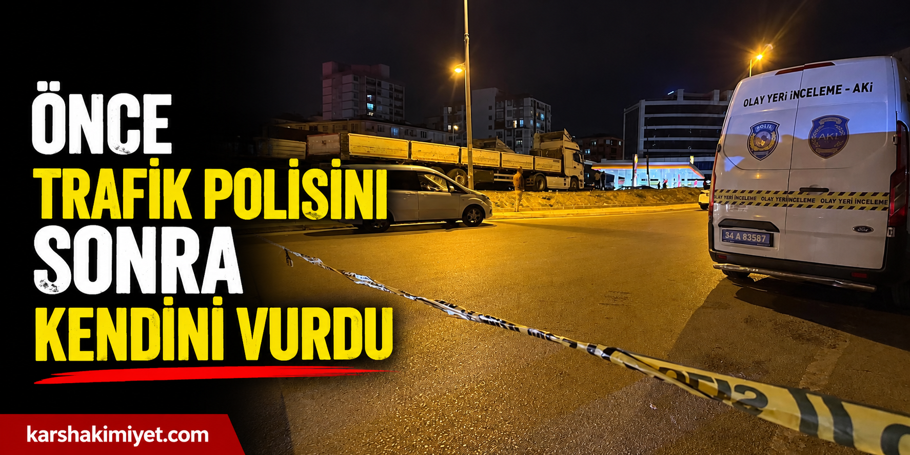 Önce trafik polisini sonra kendini vurdu