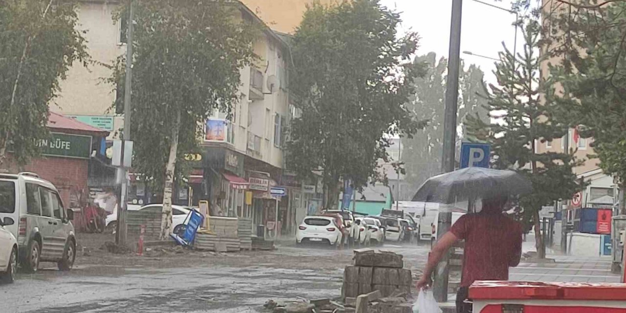 Sağanak ve dolu ulaşımı aksattı, tarım arazileri zarar gördü