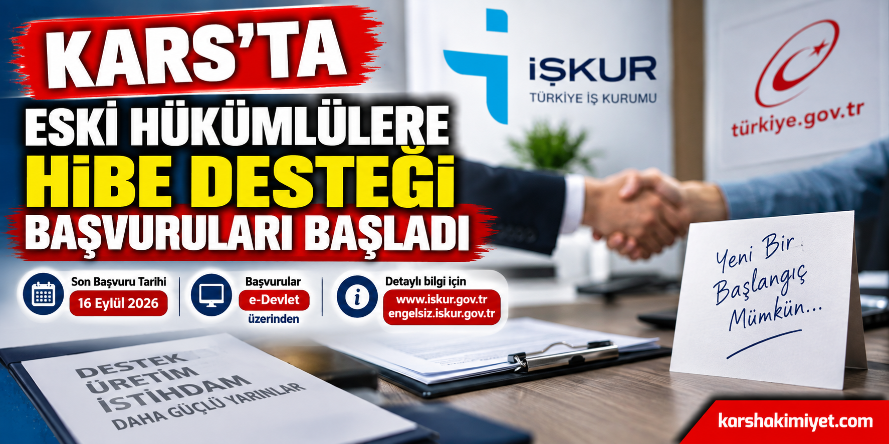Kars’ta Eski Hükümlülere Hibe Desteği Başvuruları Başladı