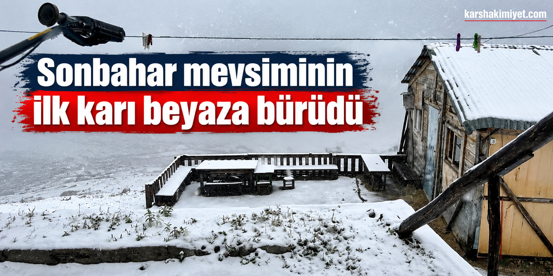 Sonbahar mevsiminin ilk karı beyaza bürüdü
