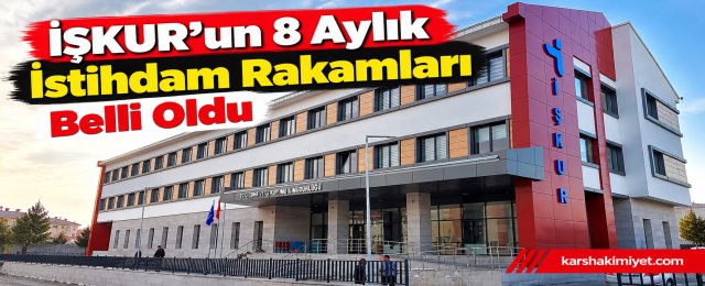 İŞKUR’un 8 Aylık İstihdam Rakamları Belli Oldu