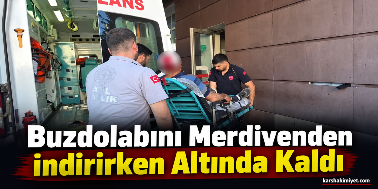 Buzdolabını Merdivenden İndirirken Altında Kaldı