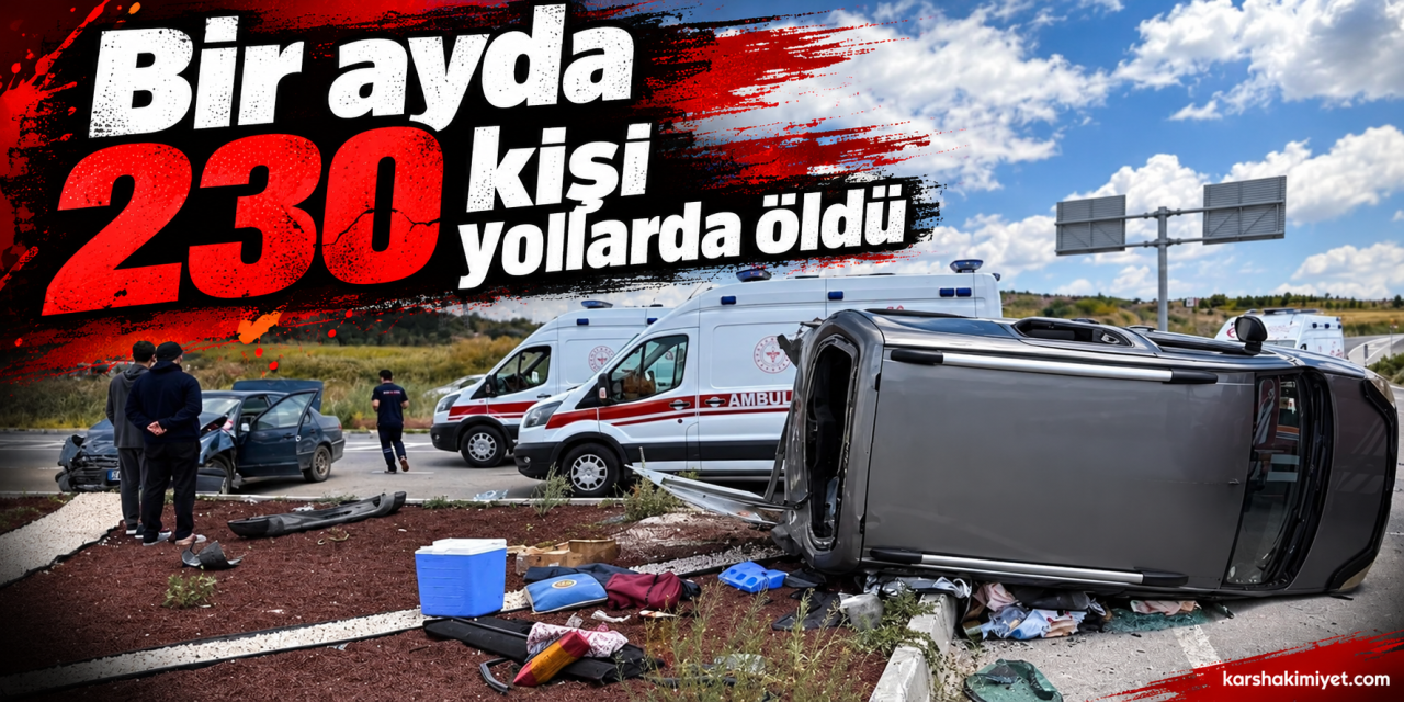 Bir ayda 230 kişi yollarda öldü