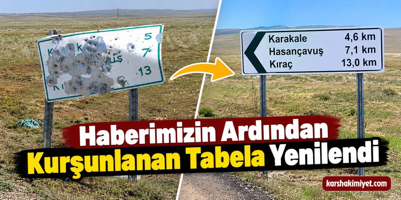 Haberimizin Ardından Kurşunlanan Tabela Yenilendi