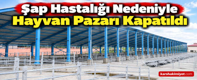 Şap Hastalığı Nedeniyle Hayvan Pazarı Kapatıldı