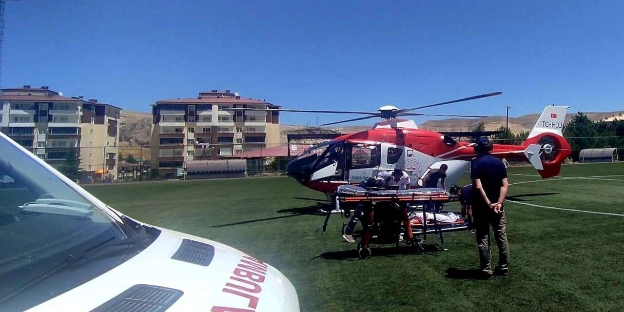 71 yaşındaki hasta hava ambulansıyla Malatya’ya sevk edildi