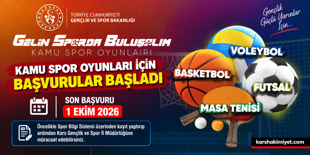 Kamu Spor Oyunları İçin Başvurular Başladı