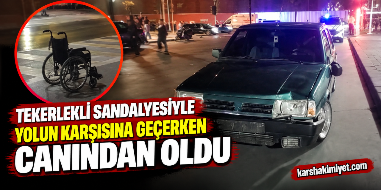 Tekerlekli Sandalyesiyle Yolun Karşısına Geçerken Canından Oldu