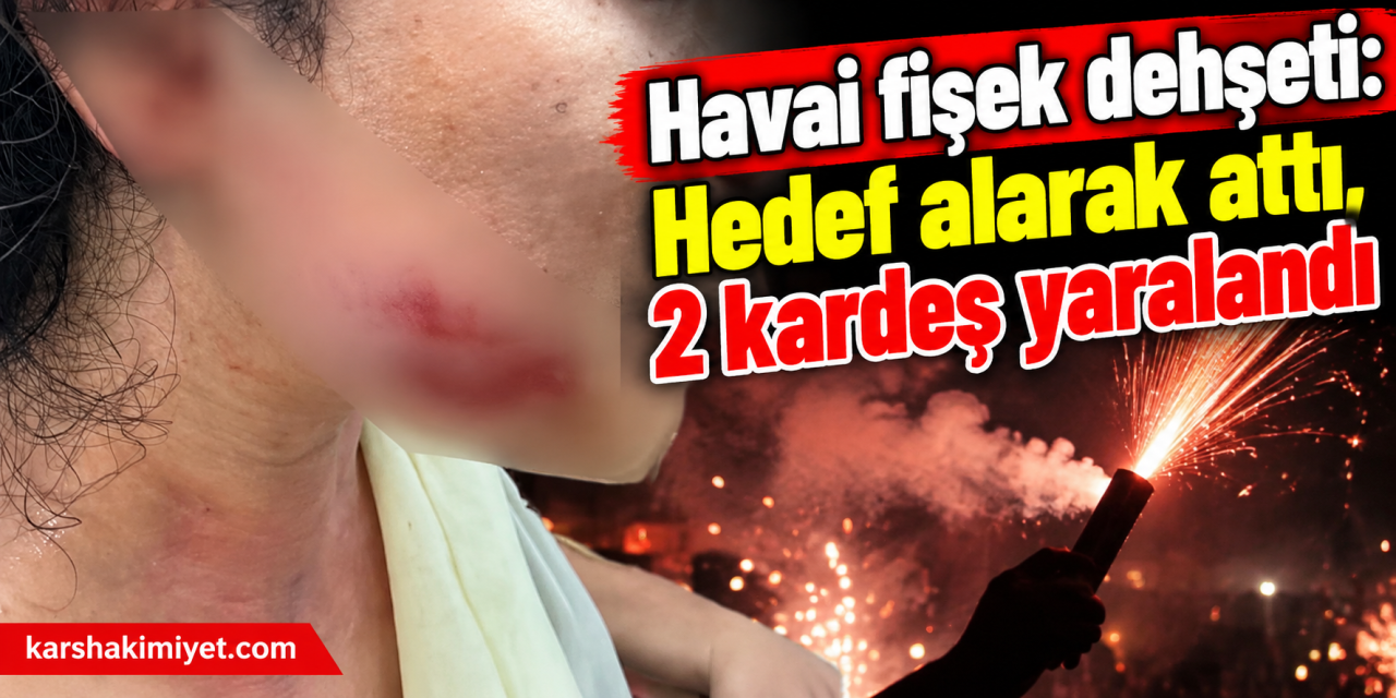 Havai fişek dehşeti: Hedef alarak attı, 2 kardeş yaralandı