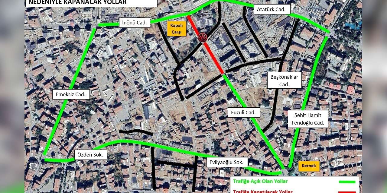 İnönü Caddesi’nden Fuzuli Caddesi’ne giriş kapanıyor