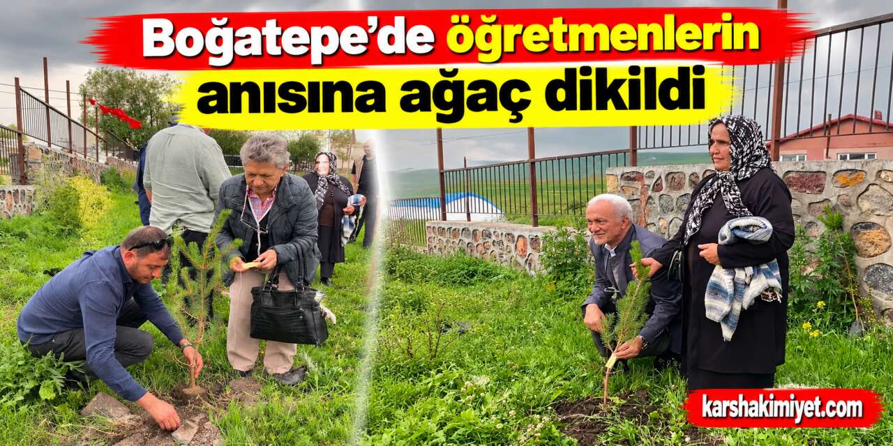 Boğatepe’de öğretmenlerin anısına ağaç dikildi