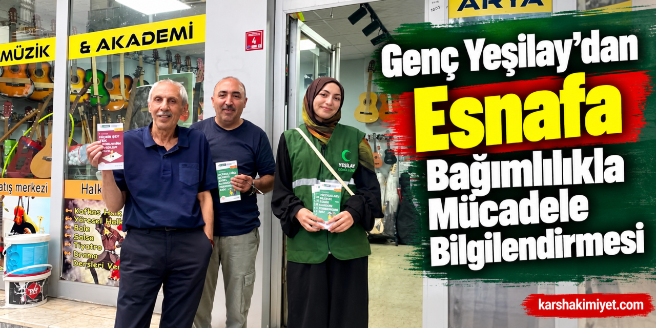 Genç Yeşilay’dan Esnafa Bağımlılıkla Mücadele Bilgilendirmesi