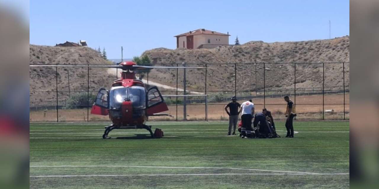 Kalp krizi geçiren 58 yaşındaki hasta hava ambulansıyla Malatya’ya sevk edildi