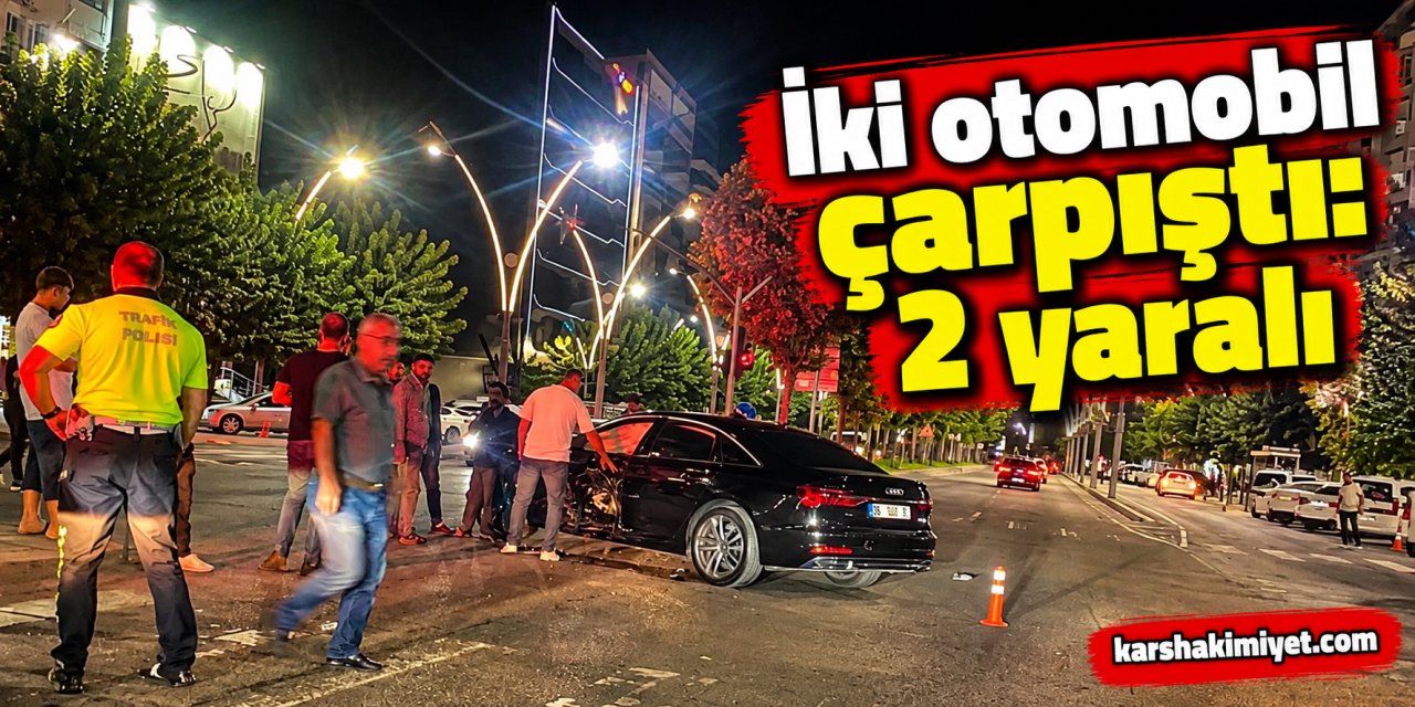İki otomobil çarpıştı: 2 yaralı