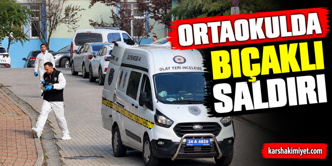 Orta okulda bıçaklı saldırı