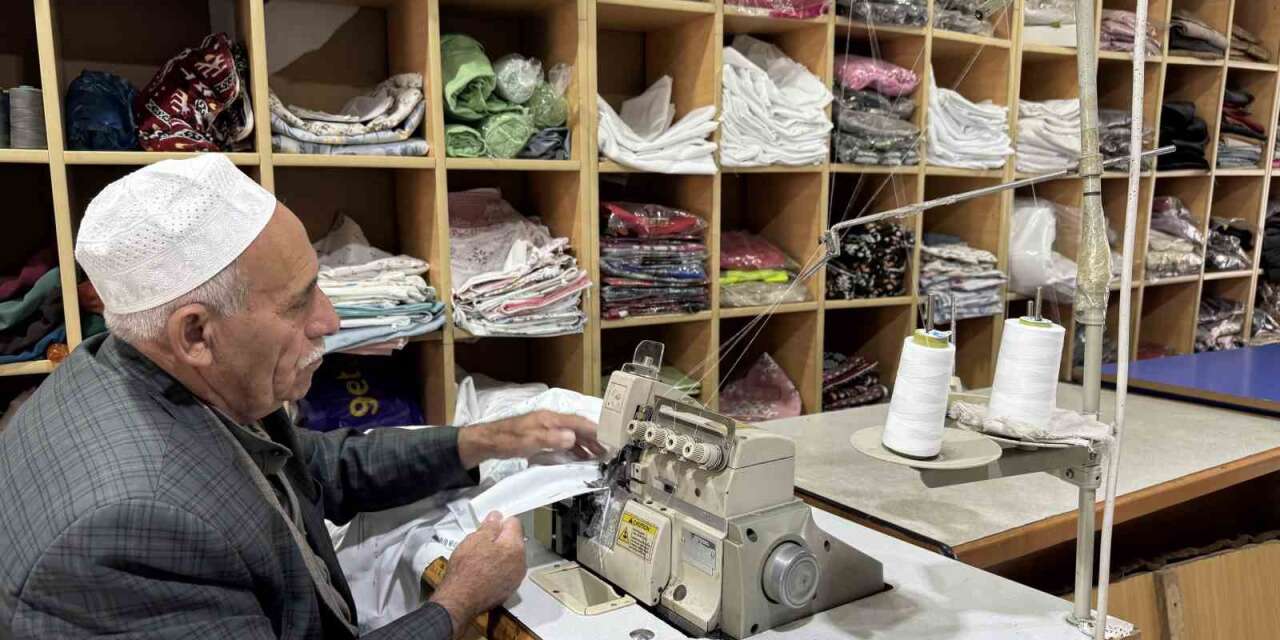 72 yaşında oğlundan devraldığı mesleği iğne ve iplikle sürdürüyor