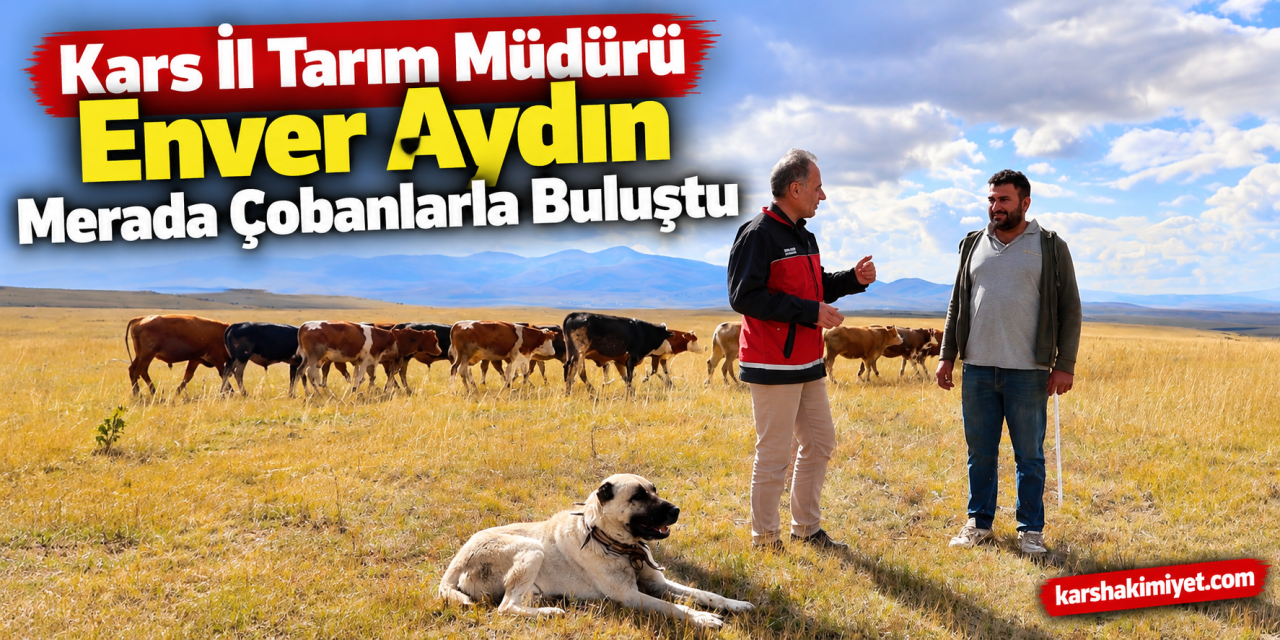 Kars İl Tarım Müdürü Enver Aydın Merada Çobanlarla Buluştu