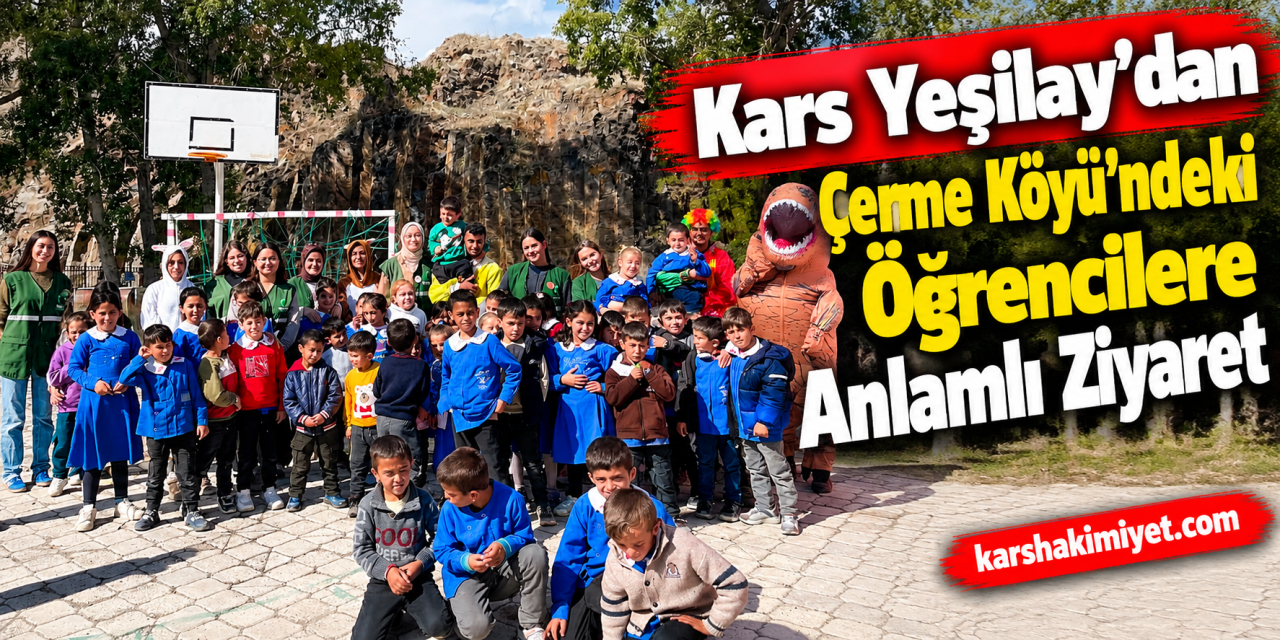 Kars Yeşilay’dan Çerme Köyü’ndeki Öğrencilere Anlamlı Ziyaret