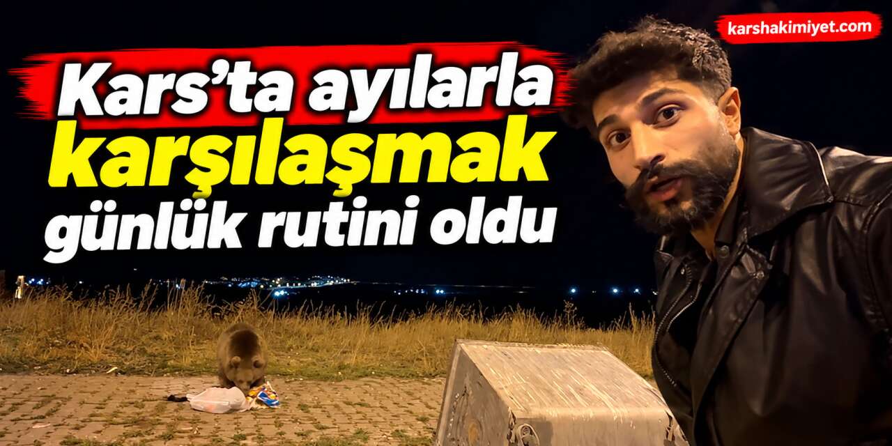 Kars’ta ayılarla karşılaşmak günlük rutini oldu